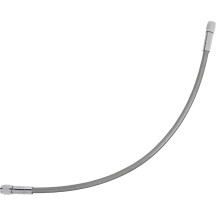 Universal XR Brake Line — 38 cm (15"), Black, Chrome