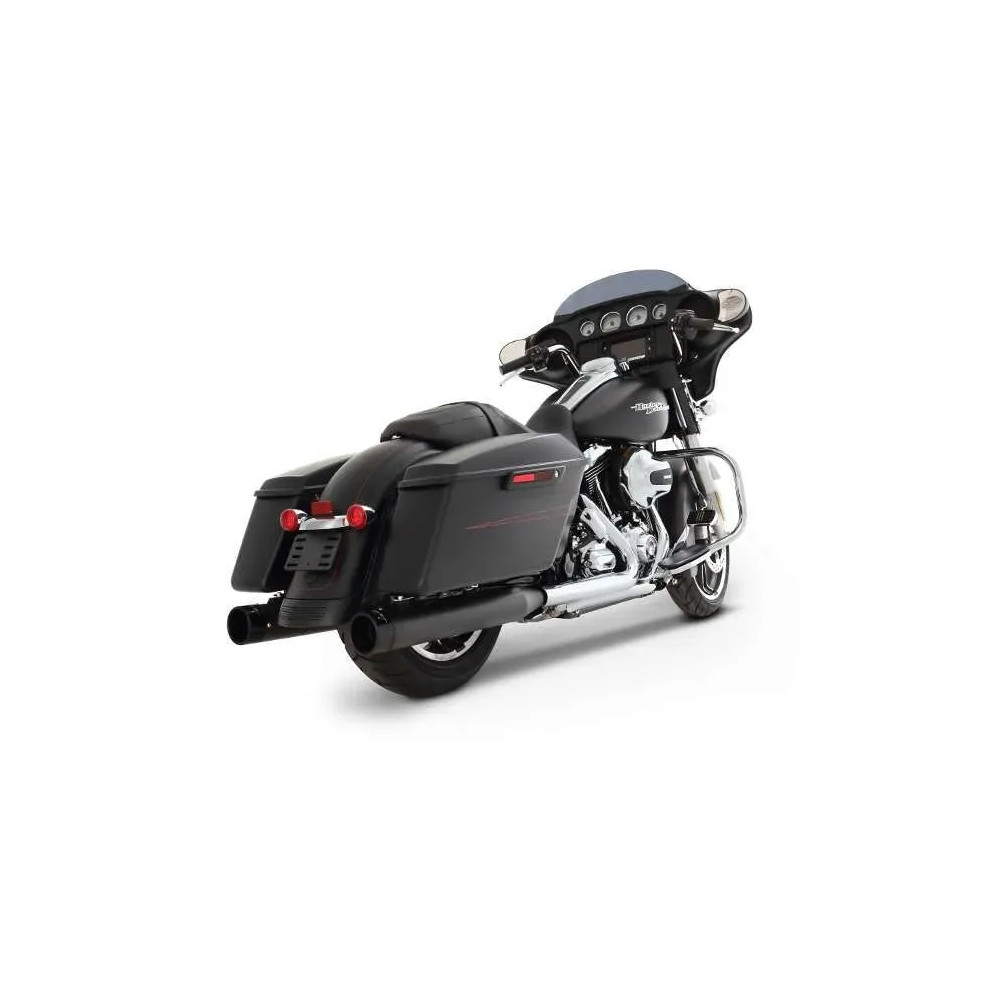 Silenciadores Slip-On dobles de 4" para Touring — negro, par