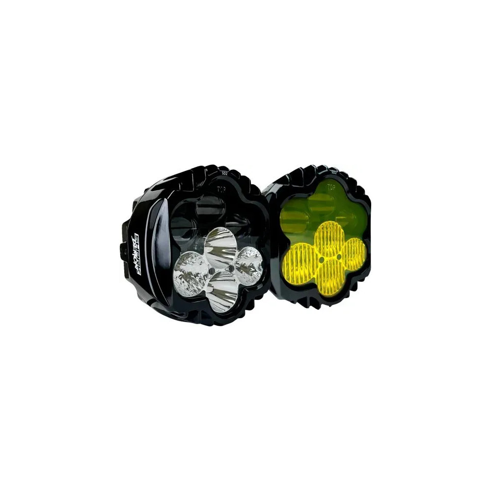 Shark Demon® 2 Faro LED y Kit de luz antiniebla — Para Harley-Davidson®, negro brillante, kit