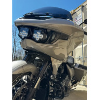 Shark Demon® 2 Dual Headlight Kit — Harley‑Davidson® fit, bracket mount, gloss black