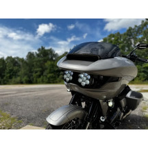Shark Demon® 2 Dual Headlight Kit — Harley‑Davidson® fit, bracket mount, gloss black