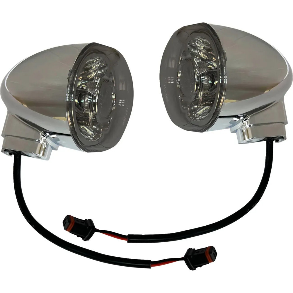 Rear Turn Signal — chrome, amber, smoke