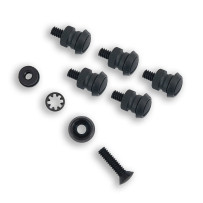 Road Warrior Windshield Screw Set — Pack of 6, Black