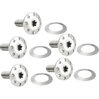 Holeshot Front Floating Brake Rotor Bolt Kit — Silver Polished