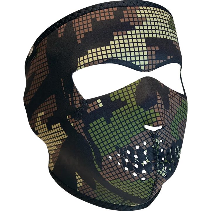 Mascarilla facial integral de neopreno — Talla única, negro