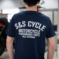 S&S® Performance Parts T-Shirt — S, Slim fit, Navy