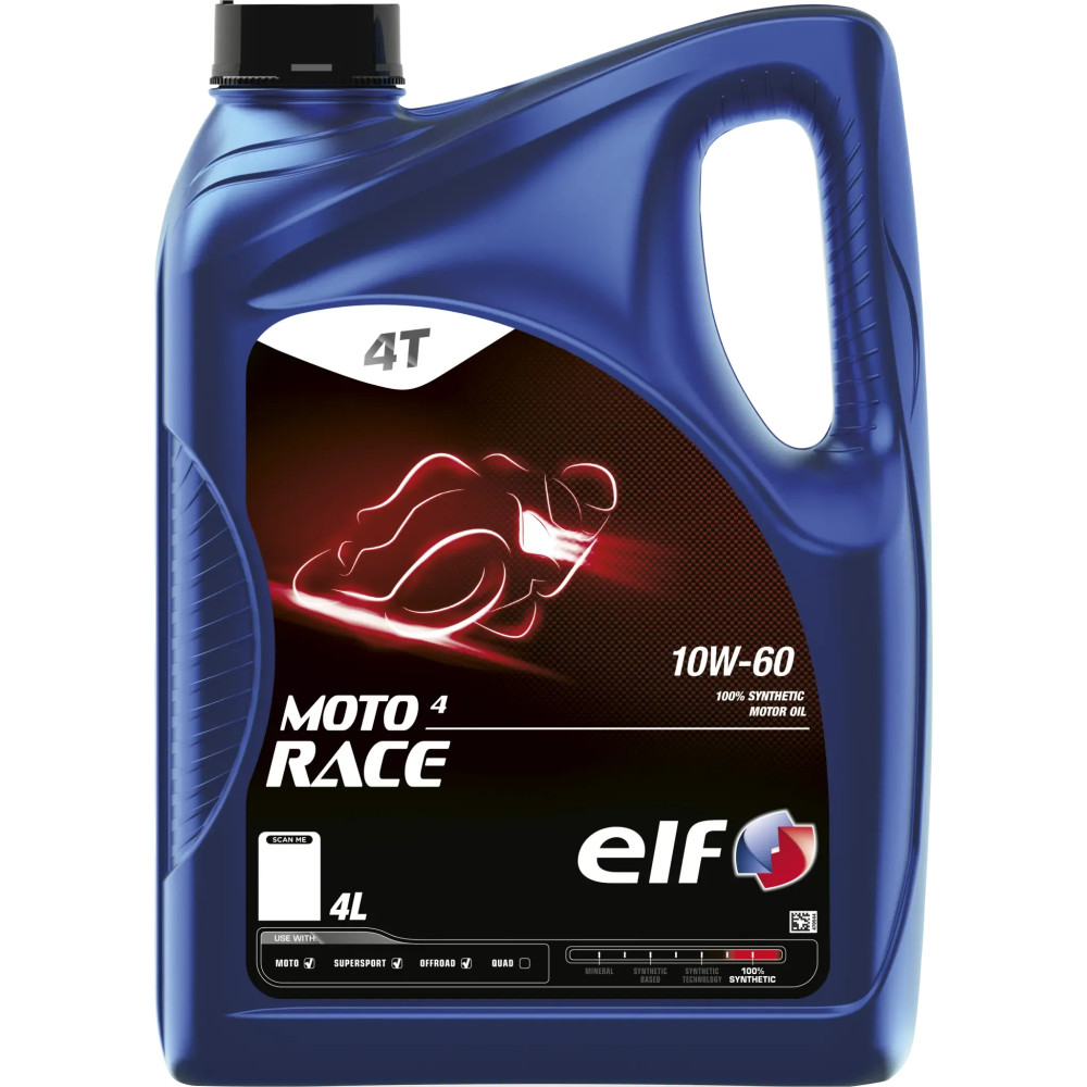 Oil Moto 4 Race 10W-60 — 4 L, 10W-60, JASO MA2
