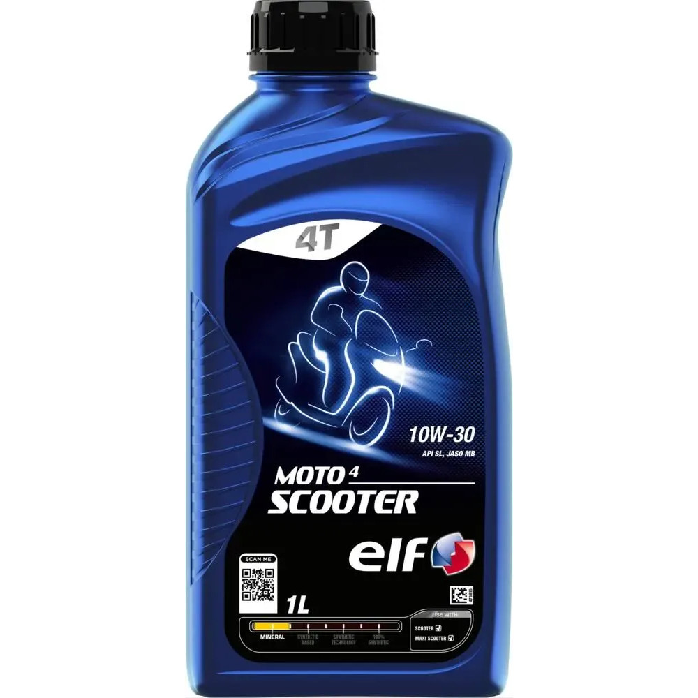 Oil Moto 4 Scooter 10W-30 — 1 L, JASO MB