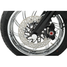 Axle Caps — Chrome, front