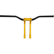 Kit Phatbar y Riser — elevación 3", abrazadera 1-1/4", acabado oro brillo