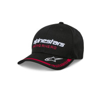 Indent Curved Bill Hat — L/XL, Black, Red, White