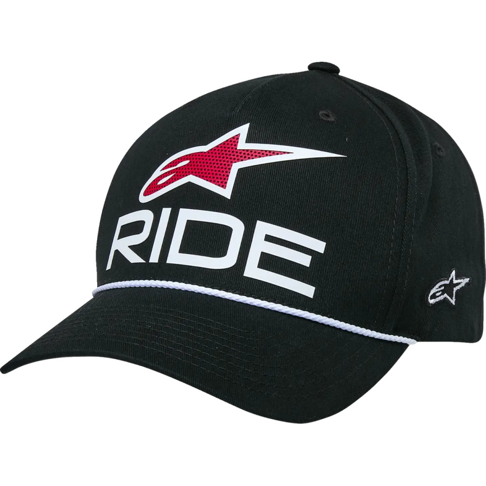 Ride Comp Curved Bill Snap Hat — One Size, Black, Snapback