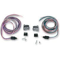 Kit de interruptores de manillar — Negro pulido, montaje izquierdo/derecho/inferior, 2 botones