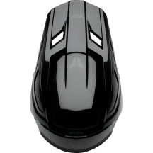 Youth Fleet Blackout Helmet — Size L, Black Gloss