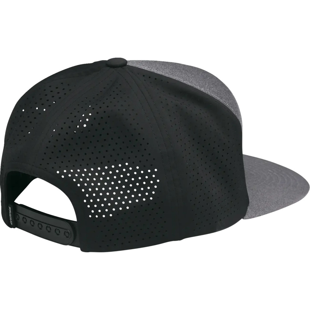Badge Hat — One Size, Snapback, Black, Heather Gray