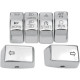 Kit de tapas de interruptor — cromo, 6 botones, manillar