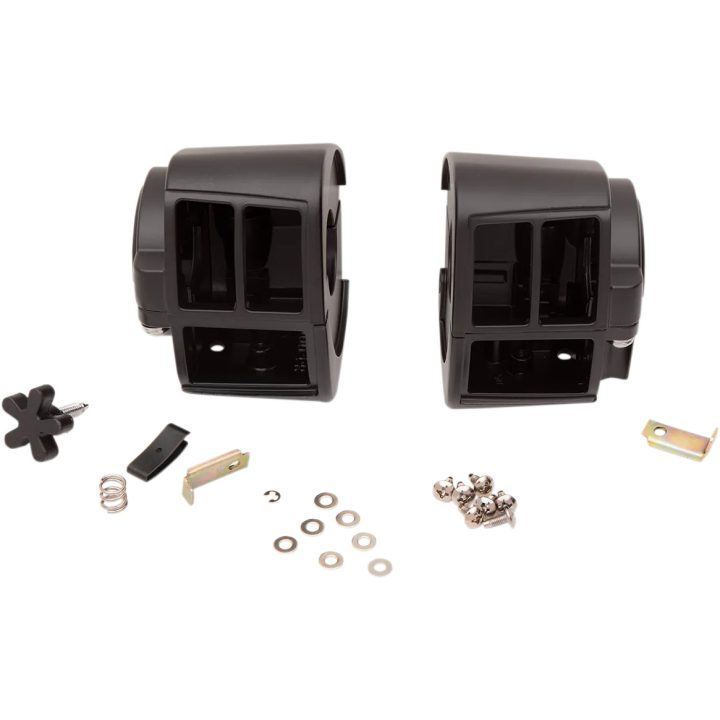 Kit de carcasa de interruptores para manillar — abrazadera 25.4 mm (1"), negra