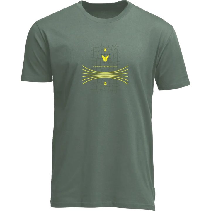 Warp T-Shirt — XL, Olive, Yellow