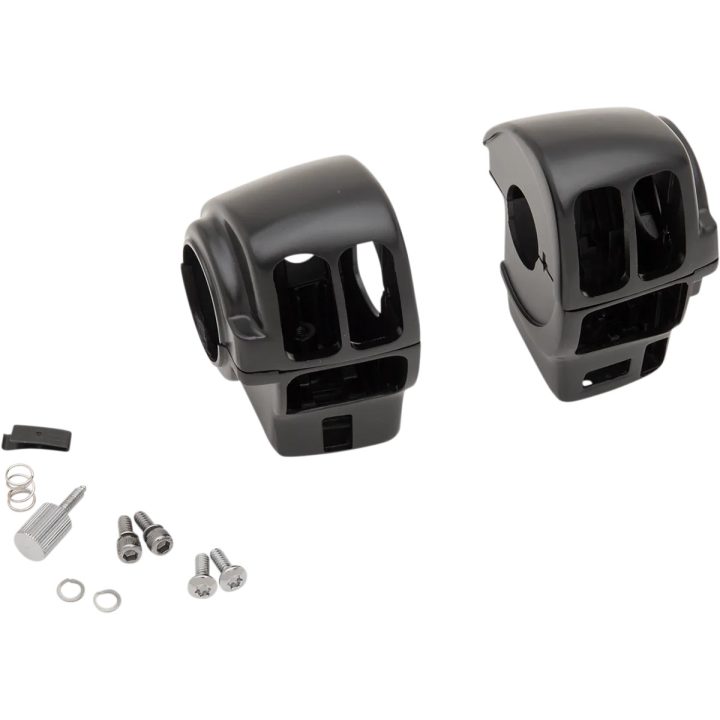 Kit de carcasa de interruptores para manillar — abrazadera 25,4 mm (1"), negro