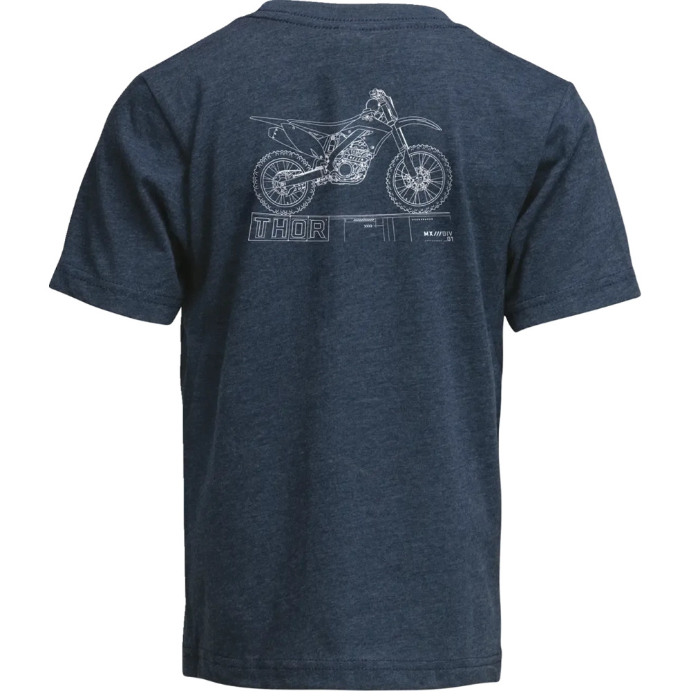 Youth Blueprint T-Shirt — XS, Youth, Navy