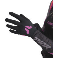 Guantes Sportmode Icónicos para mujer — Orquídea, Negro, Talla L