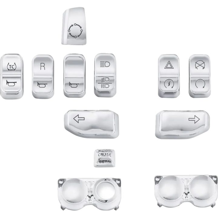 Kit de tapas de interruptor — 13 botones, cromo