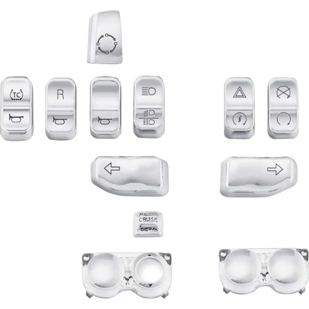 Switch Cap Kit — 13 buttons, Chrome