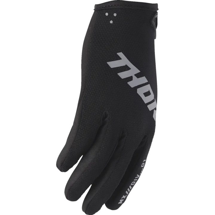 Youth Ridemode Static Gloves — S, Youth, Black