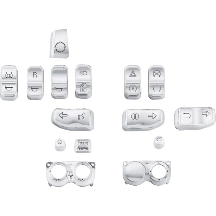 Kit de tapas para interruptores — 13 botones, cromado