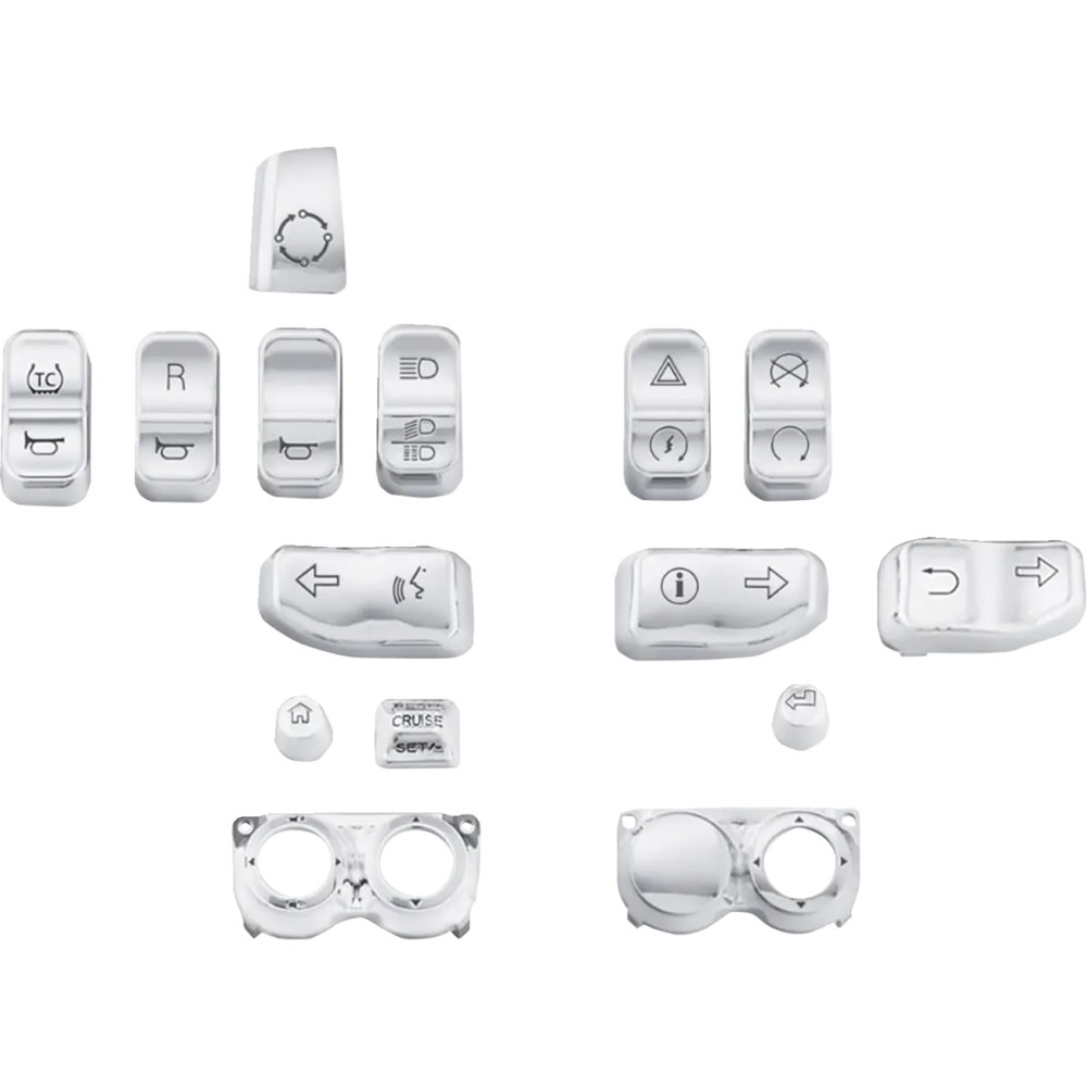 Switch Cap Kit — 13-button, Chrome