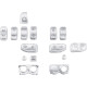 Kit de tapas para interruptores — 13 botones, cromado