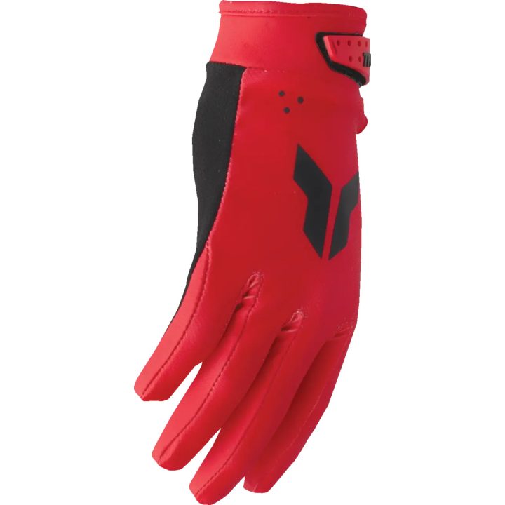 Youth Launchmode Split Gloves — L (Youth), Red