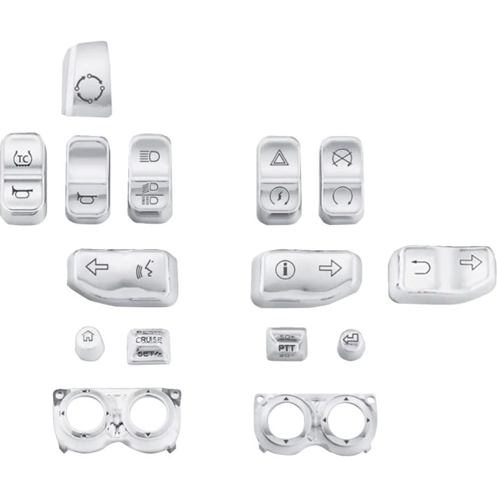 Kit de tapas de interruptor — Cromo, 13 botones