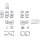 Kit de tapas de interruptor — Cromo, 13 botones
