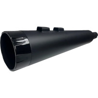 4-1/2" Straight Can Slip-On Mufflers — 4-1/2" OD, black