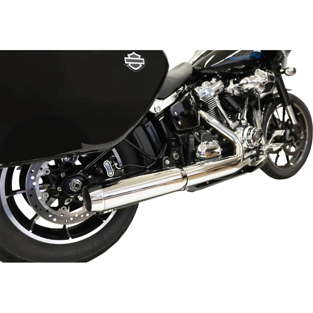 4" Slip-On Muffler with Baffle Core — 4" (10 cm), Chrome