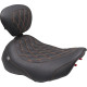 Wide Tripper™ Solo Seat — 30.5 cm (12\") driver width, Black, Orange