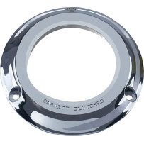 Derby Cover — Chrome, clear window, fits '18 Softail narrow primary