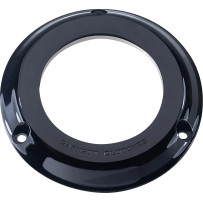 Derby Cover — Black, Clear, Billet Aluminum, Fits '18 Softail