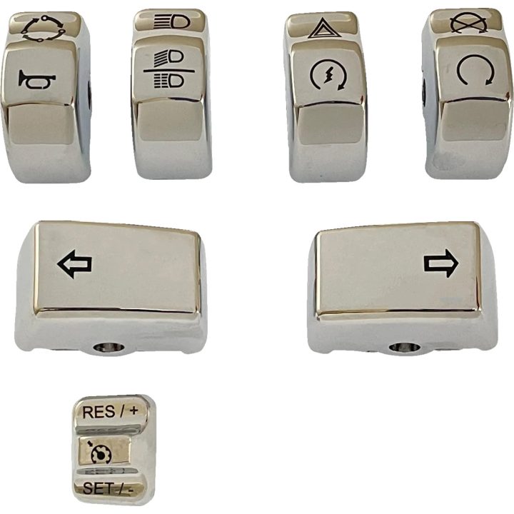 Kit de tapas de interruptor — Cromo, 7 botones