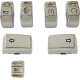 Kit de tapas de interruptor — Cromo, 7 botones