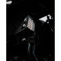 Low Rider ST High-Performance LED Front Turn Signals — gloss black housing, amber/white LEDs, for Harley-Davidson