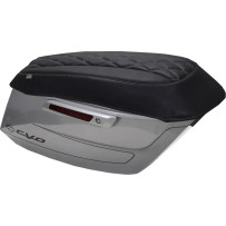 Deluxe Diamond Saddlebag Lid Covers — Black, Gray