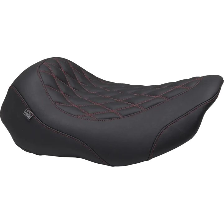 Wide Tripper™ Solo Seat — 12" driver width, Black, Red