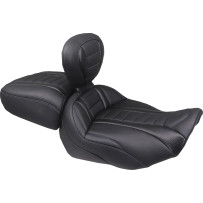 Asiento para pasajero Wide Deluxe Touring — Negro, Azul
