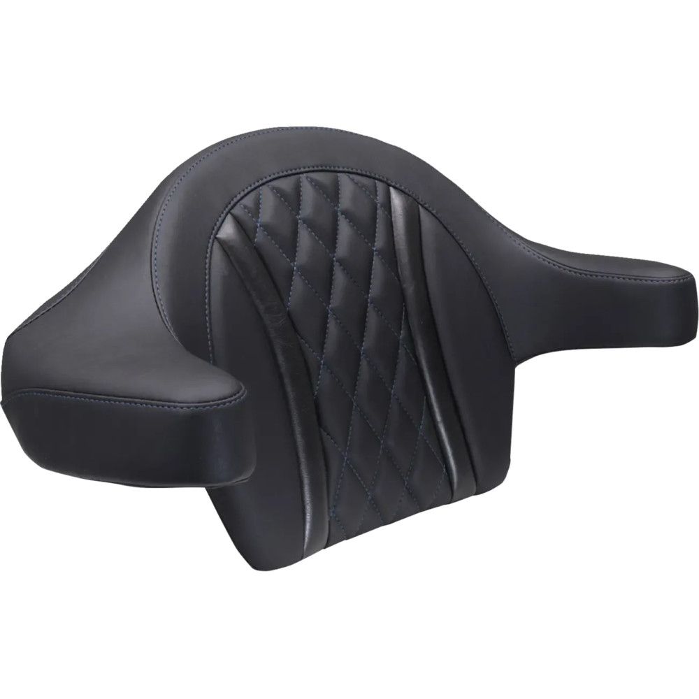 Extended Arm Wrap-Around Backrest — Black, Blue stitching