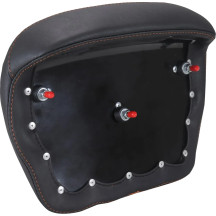 Chopped Tour-Pak® Sissy Bar Pad — Black, orange stitching