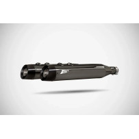 4.5 Inches Slash-Cut Slip-Ons Muffler for HD-TOURING E5 — Black/Chrome