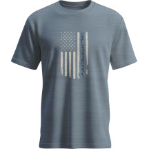 Flag Flint T-Shirt — M, Heather Blue