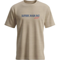 Slippery When Wet T-Shirt — XL, Heather Desert Tan